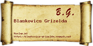 Blaskovics Grizelda névjegykártya